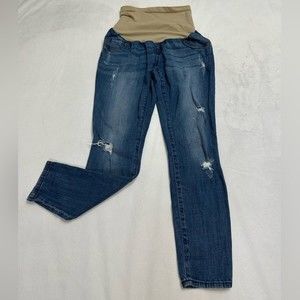 Indigo Blue Denim Maternity Jeans Sz M